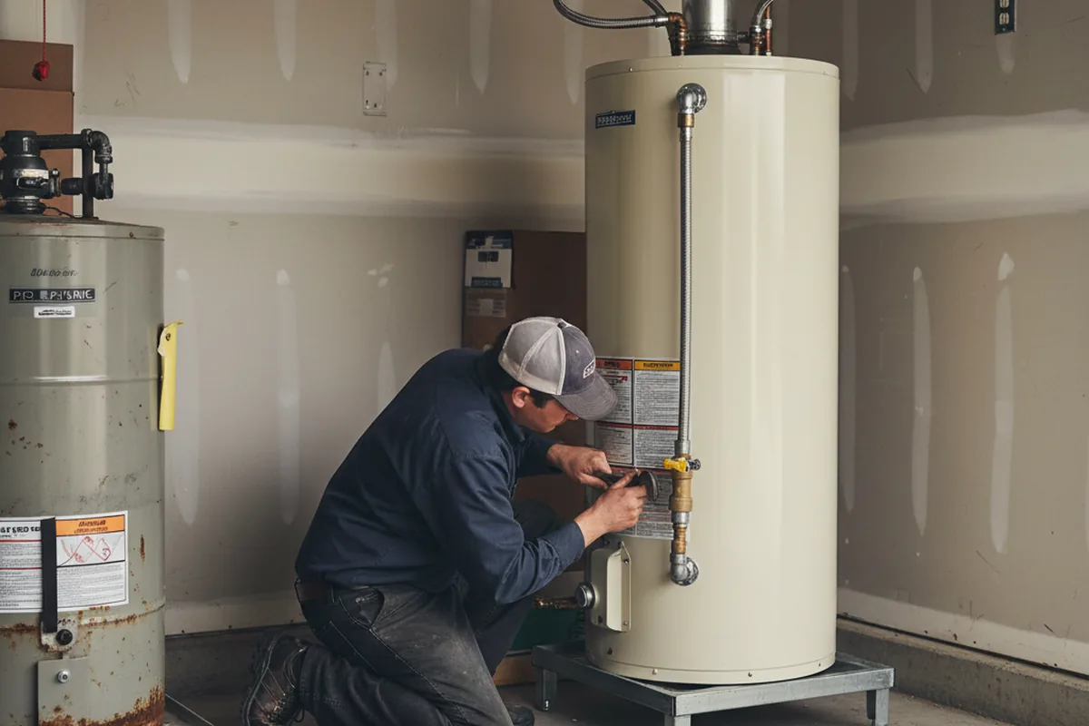 Water heater and shutoff valve replacement in Moweaqua
